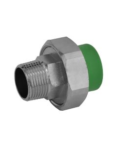 Bashkues hollandez PPR-metalik me filete. Ø25x3/4"  M. CJPF3007M.