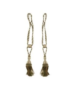 Curtain Tassels  brown+green color