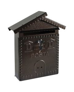 Mailbox,Steel brown, 212 x 305 x 70 mm
