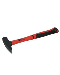 Mechanic hammer, steel, fiber glass handle, 300 gr