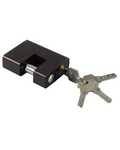 Padlock for 
shutter, steel, gray, 80 mm