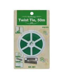 Garden wire, metal/plasticized, 50 m