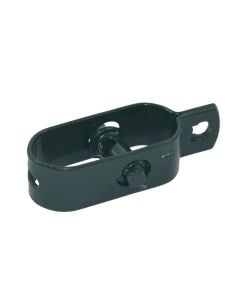 Clamping accessories for pylons and fences, metal, green, 45x15 mm