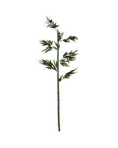 Bamboo stick, Ø2 cm, H200 cm, with artificial leaves, plastic material