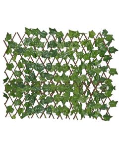 Bamboo fence with artificial leaves, Giardino, 245x85 cm, green color