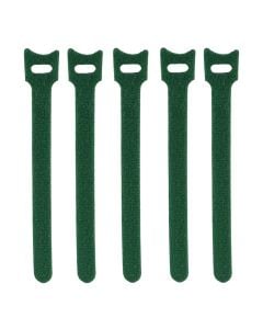 Adjustable plant ties, plastic, green