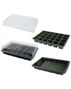 Seeders pot greenhouse 3pcs, plastic, 24 cels 5x6 cm