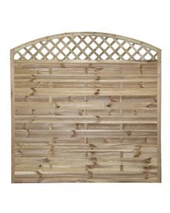 Treated wooden panel, 180x180 cm, frame thickness 45x45 mm, arched, natural color