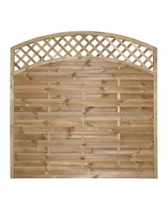 Treated wooden panel, 180x160 cm, frame thickness 45x45 mm, arched, natural color