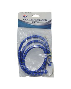Elastic rope, rubber/polyester, blue, Ø 8mm x100 cm