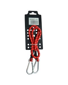 Elastic rope, rubber/polyester, red, Ø 8mm x80 cm