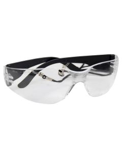 Safety goggles, transparent, with laces