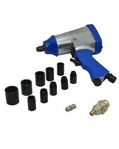Pneumatic gun, 1/2 ", set 17 pc