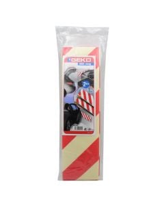 Car door protector, polyurethane, red/white, 100x13.7x1 cm, 2 pc