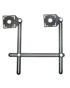 Double head 3-fold ruler, plastic, 30 cm,  Ø 25,40,45 mm