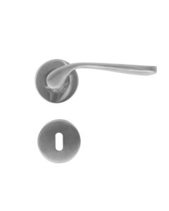 Door handle with cylinder type, steel, 135x60x19mm