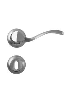 Door handle with cylinder type, zinc, 145x60x19mm