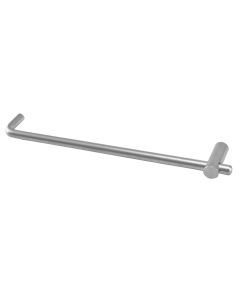 Door handle, steel/wood, 212 mm