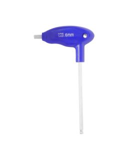 T-type allen key,ball end, plastic/steel, 6 mm