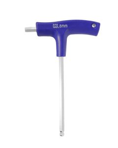 T-type allen key,ball end, plastic/steel, 8 mm