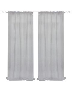 Curtain, polyester, beige-light blue, 150x270 cm