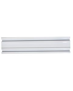 Aluminium rail double without tend 2.5M Color: white, Material: aluminium