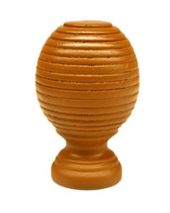 Curtain pole final, Size: Ø25 mm, Color: Walnut, Material: Wood