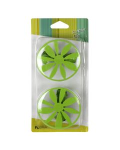 Metal clips, Size: D.8xH4 cm, Color: Green, Material: Metallic
