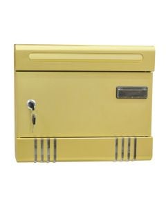 Mailbox,aluminium gold, 365 x 290 x 70 mm