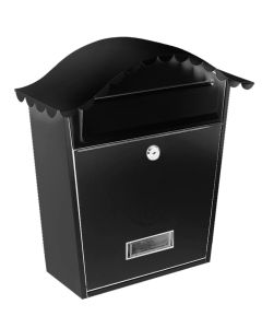 Mailbox,Steel black, 370 x 250 x 130 mm