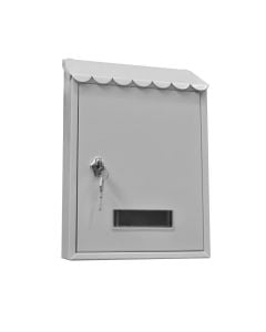Mailbox,Steel white, 212 x 305 x 70 mm
