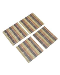 Napkin, bamboo, brown, 10x10 cm, 4 piece