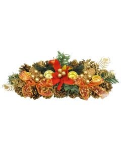 Candle Holder, Size:15x35cm x 4 holder Dia 2.2cm, Color: Gold, Material: Natural