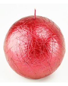 Candle, paraffin, red, dia 10 cm