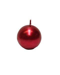 Decorative candle, paraffin, red, dia 5xH5 cm, 12 piece