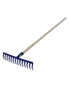 Rakes Brixo light with handle , BRIXO,  steel/ wood handle , 140X35 cm.,14 teeth