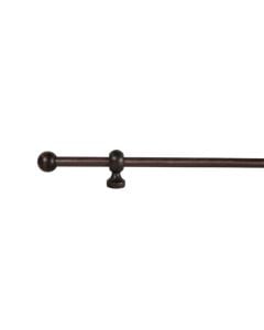 Wooden kit for curtains, Size: D.11mm x 90cm, Color: Walnut, Material: Wood