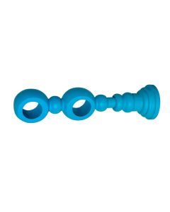 Curtain pole double support, Size: D.28mm, Color: Indigo, Material: Wood