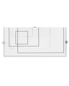 Wall lamp E27-1x60W.30x15cm/ Flat glass with pattern , outside clear ,Satin nickel