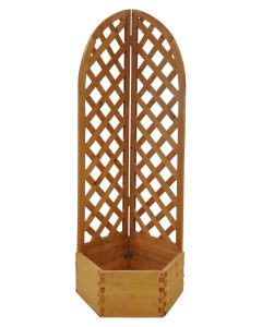Flower pot, wooden, brown, 56x50xH150 cm