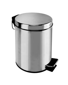 Toilet bin, 12 lt, ALL 4 BATH, stainless steel, silver, Ø25 xH39 cm