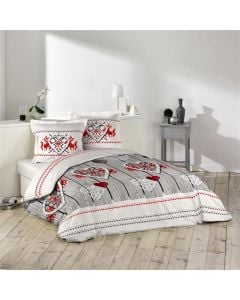 Double bed linen dhe pillow case, SWEET DREAM, cotton, colorful, bed linen: 240x220 cm (x1), pillow case: 63x63 cm (x2)