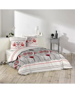 Double bed linen dhe pillow case, SWEET DREAM, cotton, colorful, bed linen: 260x240 cm (x1), pillow case: 63x63 cm (x2)