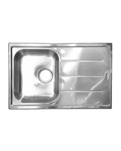 Sink, 1 bowl, left, COMETA, stainless steel, silver, right, 86x50xH19 cm