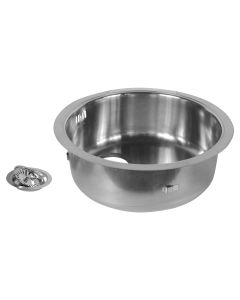 Sink, 1 bowl, stainless steel, silver, Ø43.5 xH16 cm