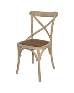 Dining chair, wooden structure, natural, 46x42xH8 cm