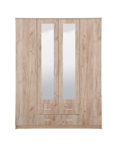 Wardrobe, HANA, melamine, sonoma oak, 160x52xH205 cm