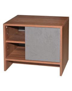 Bedside table, ALPHA, melamine, dark walnut, 50x35xH43 cm