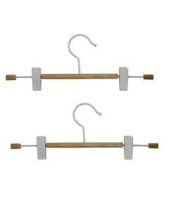 Skirt hanger, set of 2 pcs, MEGATEK, frosted wire, white, 30x2.8xH12.7 cm