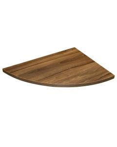 Table corner, left, melamine, walnut, 80x60 cm